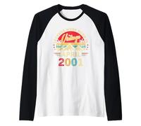 April 2001 Retro Sunset Classic 25-Year-Old 25th Birthday Raglan Baseball Tee