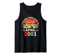 April 2001 Retro Sunset Classic 25-Year-Old 25th Birthday Tank Top