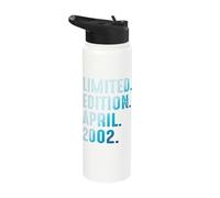 April 2002 Year 2002 Retro 2002 Vintage Limited Edition Stainless Steel Insulated Water Bottle