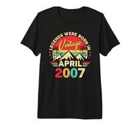 April 2007 Retro Sunset Classic 19-Year-Old 19th Birthday Premium T-Shirt