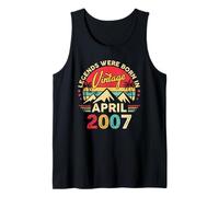 April 2007 Retro Sunset Classic 19-Year-Old 19th Birthday Tank Top
