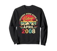 April 2008 Retro Sunset Classic 18-Year-Old 18th Birthday Sweatshirt