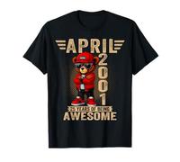 April 25th Birthday Men Women 2001 Awesome Teddy Bear T-Shirt