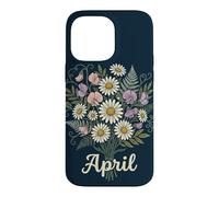 April Birth Flower Daisy & Sweet Pea Birthday Case for iPhone 14 Pro Max