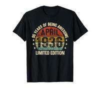 April Birthday Est 1936 Limited Edition Vintage 90th T-Shirt