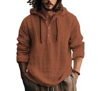 April Day Prime 2025 Men Summer T Shirt Short Sleeved V Neck Henley Tops Baggy Cotton Plain T-Shirts Casual Swing Tee Workout 2025 Blouses Holiday Vacation Dressy Streetwear Coffee