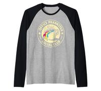 April Fool Office Prankster Social Club Retro Coffee Spill Raglan Baseball Tee