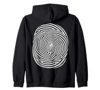 April Fool Optical Illusion Duck Psychedelia Spiral Zip Hoodie