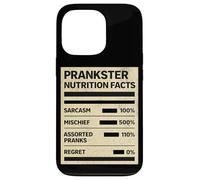 April Fool Prankster Nutrition Facts Funny Mischief Sarcasm Case for iPhone 13 Pro