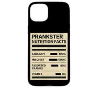 April Fool Prankster Nutrition Facts Funny Mischief Sarcasm Case for iPhone 15 Plus