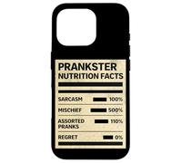 April Fool Prankster Nutrition Facts Funny Mischief Sarcasm Case for iPhone 16 Pro