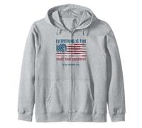 April Fools Day Everything Is Fine Trust Your Government Zip Hoodie