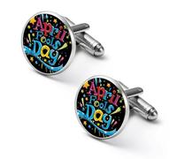 April Fool's Day Shirt Cufflinks For Men Cuff Links Gifts Wedding Business Groom 2.0cm