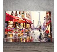 April in Paris Ceramic Tile Picture Plaque Sign Wall Art By Brent Heighton Romantic Eiffel Tower 20x30cm