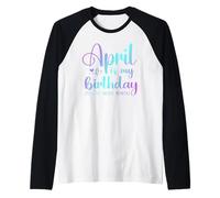 April is My Birthday Whole Month Men Women Kids Tie Dye Raglan Baseball Tee