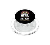 April Is My Birthday Yep The Whole Month Boho Rainbow PopSockets PopGrip for MagSafe