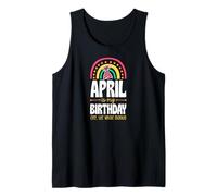 April is My Birthday Yep The Whole Month Boho Rainbow Tank Top