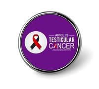 April Is Testicular Cancer Awareness Month Badge Pin Brooches for Backpack Cloths Hats Button Pins Decor