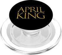 April King Birthday Month For Men Born In April PopSockets PopGrip for MagSafe
