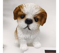 April Selection Shih Tzu Dog Gift Statue Ornament, Garden Statue, Little Shih Tzu Dog Statue, Shih Tzu Ornaments, Dog Statue, Outdoor Garden Sculptures & Statues (Shih Tzu Dog Brown)