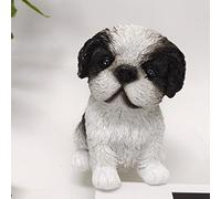 April Selection Shih Tzu Dog Gift Statue Ornament, Garden Statue, Little Shih Tzu Dog Statue, Shih Tzu Ornaments, Dog Statue, Outdoor Garden Sculptures & Statues (Shih Tzu Dog White)