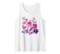 April Sweet Pea Birth Flower Botanical Bloom Tank Top
