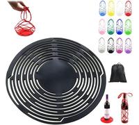 APRILADY 2026 New Multi-Use Silicone Storage Bag & Organizer, Multifunctional Mesh Coaster, Wine Carrier Bag - Handheld Bottle Mesh Coaster & Drink Holder, Stable Placement Scratch (Black)