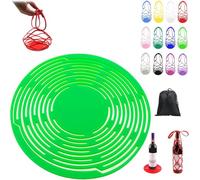 APRILADY 2026 New Multi-Use Silicone Storage Bag & Organizer, Multifunctional Mesh Coaster, Wine Carrier Bag - Handheld Bottle Mesh Coaster & Drink Holder, Stable Placement Scratch (Green)