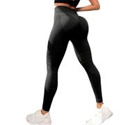 APRILADY Cellulite 3D Legging, 3D Leggings for Cellulite, Body Sculpting High Waist Tummy Control Resistance Band Leggings, Instant Sculpting Effect (UK, Alpha, L, Regular, Regular, Black)
