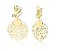 Aprilery Gold Dangle Earrings for Women, Dainty Flower Statement Drop Hypoallergenic Boho Earrings Jewelry for Teen Girls Gifts for Her