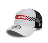 Aprilia Checker Print Trucker Cap Adults - White