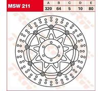 Motorcycle Brake Disc 320mm MSW211 TRW Set Genuine Top Quality Guaranteed New