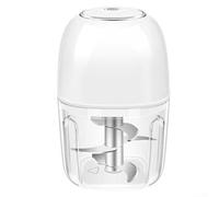 Aprilsunnyzon Electric Garlic Chopper 350ML USB Food Processor with 6 Stainless Steel Blades and Splash Proof Cover for Fast Vegetable and Herb Chopping