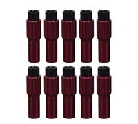 Aprilsunnyzone 10PCS Bicycle Shifter Cable Adjuster Screws CNC Aluminium Alloy For Precise Control Of Gear Shifting Mechanism(Red)