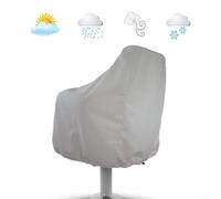 Aprilsunnyzone 2 Pack Boat Seat Covers with Waterproof 210D and 420D Oxford Fabric and UV Protection Designed for Outdoor Use and For Performance (Silver 210D)