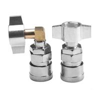 Aprilsunnyzone 2-Pack Metal Pneumatic Connectors Truck Dust Blower Straight & Elbow Integrated Connection Air Compressor Gas Tank Joint Tool Silver