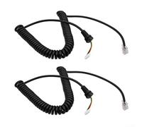 Aprilsunnyzone 2 Pack Microphone Cord For For Yaesu MH-48A6J MH-36A6J MH-42C6J MH-36B6JS MH-48A6JA Compatible With FT1802M FT1900R