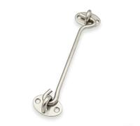 Aprilsunnyzone 2pcs Cabin Hook and Latch Lock in Stainless Steel with Catch Bolt for Shed, Garden Gates, Garage Doors, Store Doors, and Greenhouse Use (8inches)