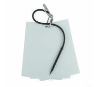 Aprilsunnyzone 316 Stainless Steel Underwater Writing Board with Multi-Page Design and Integrated Ruler for Diving, White(A)