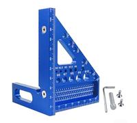 Aprilsunnyzone 3D Aluminum Alloy Angle Ruler Featuring Square And Round Holes, Parallel And Vertical Lines, Drilling Positioning, And T Scale For Accurate Multi Angle Marking