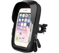 Aprilsunnyzone 6.8 Inch Waterproof Bicycle Handlebar Bag Phone Mount Pouch For Cycling Mountain(A)