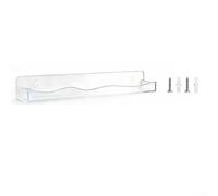 Aprilsunnyzone 6 Piece Wall Mounted Transparent Acrylic Wave Nail Polish Organizer For Nail Lacquer Bottles And Small Cosmetic Storage Needs(6-pack Transparent)