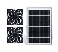 Aprilsunnyzone 8W 6V Solar Powered Exhaust Fan With Dual Fans For RV And For Greenhouse Ventilation, Designed To Improve Airflow In Chicken Houses And Small Animal Houses(Dual fan)