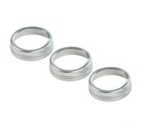 Aprilsunnyzone AC Knob Trim for Suzuki Vehicles 2019 2020 Premium Aluminum Alloy Button Ring Set of Three for Interior Upgrade (Silver)