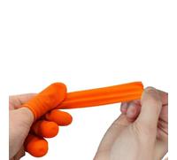 Aprilsunnyzone Agricultural Use Finger Cots Non Slip Orange Latex, Contains 100 Pieces