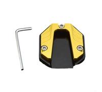 Aprilsunnyzone Aluminum Alloy Footrest Pad For Motorcycle Kickstands Providing Structural Reinforcement And Greater Coverage To Aid Parking Stability(Golden)