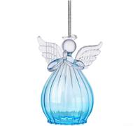 Aprilsunnyzone Angel Decor Set Of 3 With Patterned Bodies And Clear Wings Suitable For Outdoor And Indoor Hanging Use