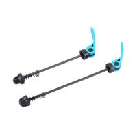 Aprilsunnyzone Anodized Aluminum Quick Release Skewer Kit 100mm Front 135mm Rear For Use On Hollow Axle Equipped Mountain And Road Bikes(Blue)