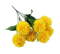 Aprilsunnyzone Artificial Flower Arrangement With 7 Dandelion Blooms For Wedding Decor Home Interior Design Centerpiece Styling Display(yellow)