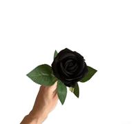 Aprilsunnyzone Artificial Rose With Accurate Floral Representation For Wedding Bouquet Design Home Table Centerpiece Hotel Banquet Decoration(black)